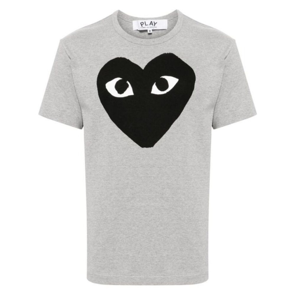 Comme des Garcons PLAY Gray Tee with Black Heart